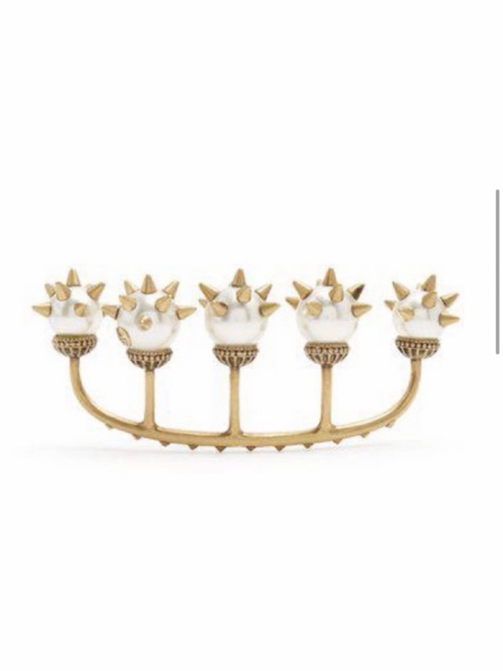 GUCCI  Multi-Finger Spike and Pearl Ring